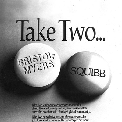 BRISTOL-MYERS AND SQUIBB MERGE