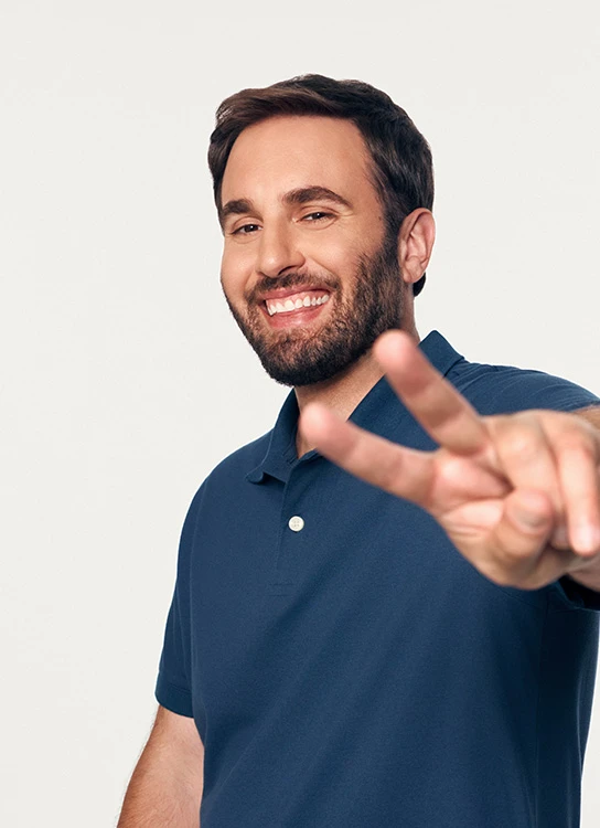 Chris in a friendly selfie pose