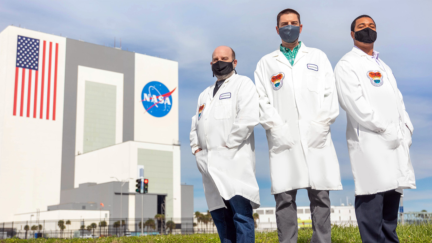 Three members of the company research team were on site at Kennedy Space Center in Florida
