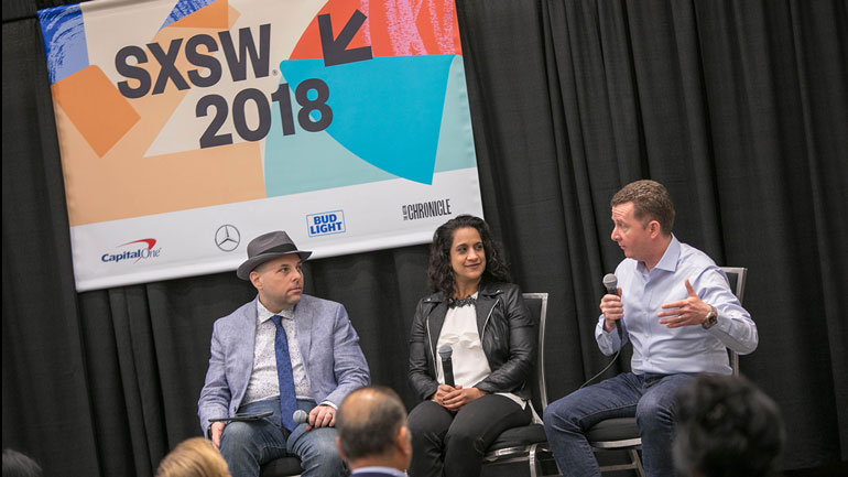 Matthew Zchary, Murdo Gordon and Mona Zaveri at SXSW 2018