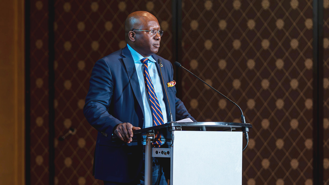 Amadou Diarra, senior vice president, Global Policy, Advocacy and Government Affairs, speaks at a panel discussion on pandemic preparedness for the International Federation of Pharmaceutical Manufacturers and Associations (IFPMA).