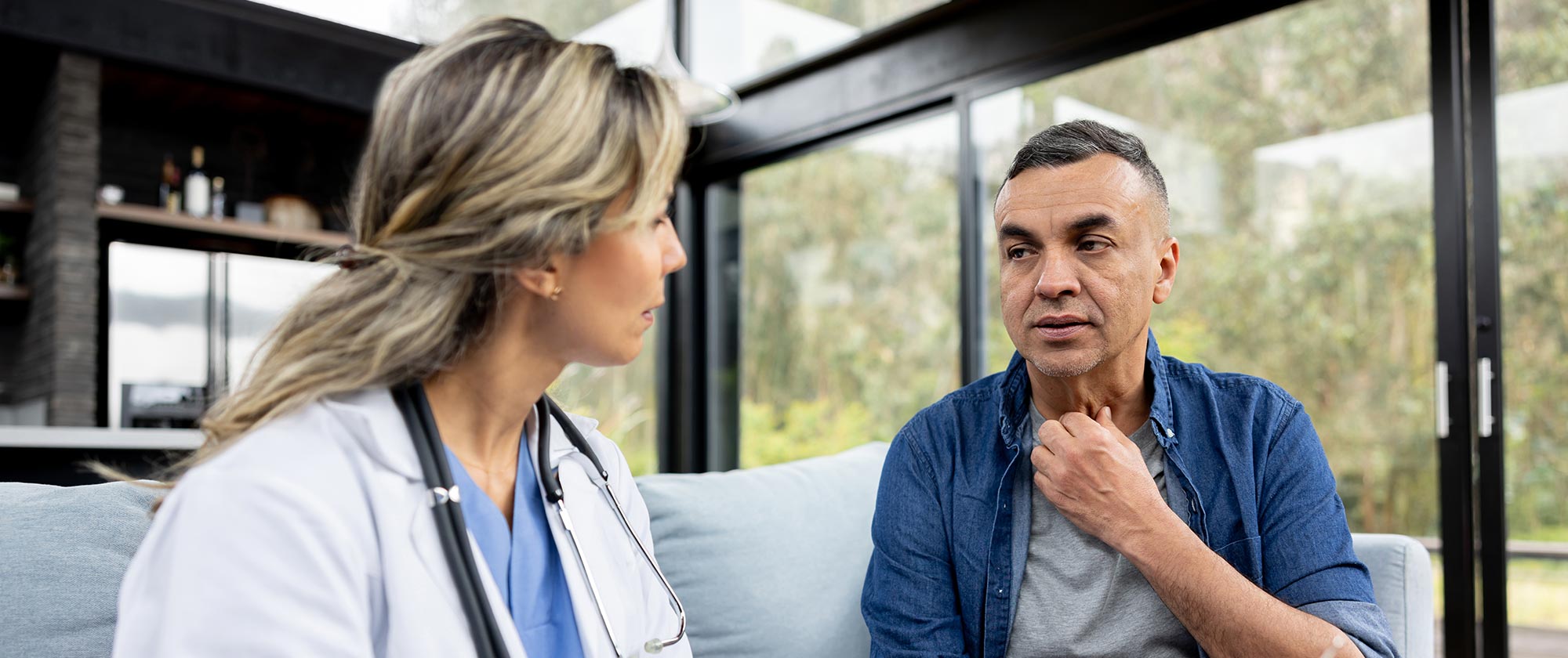 doctors with patient discussing options