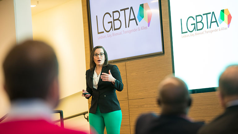 Silka Rodriguez, a tri-chair of the LGBTA People and Business Resource Group.
