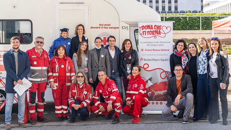 Bristol Myers Squibb Italia e Croce Rossa Italiana insieme per donare il sangue con il progetto "Dona Che Ti Torna"