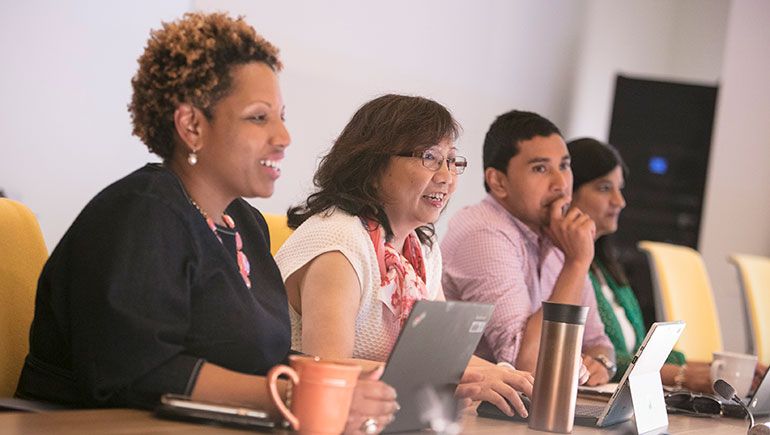 PBRG members pictured from left: Charlotte Jones-Burton; Lisa Ying, Vidya Perera and Diptee Gajjar. 